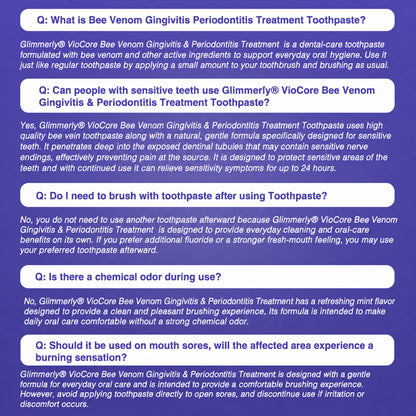 Glimmerly®🦷 VioCore Bee Venom Gingivitis & Periodontitis Treatment Toothpaste❄️