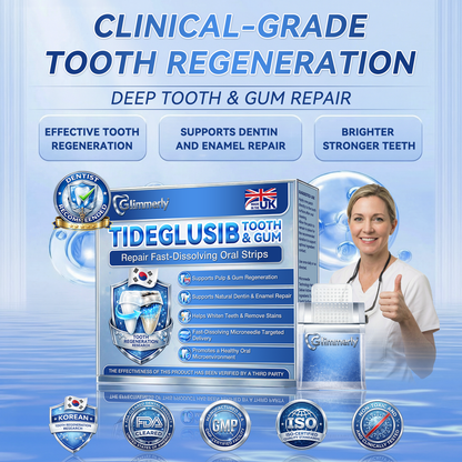 Glimmerly® 🦷 Tideglusib Fast‑Dissolving Tooth & Gum Repair Oral Strips 🔊 (Supports tooth repair and helps relieve gum discomfort and other common oral concerns)