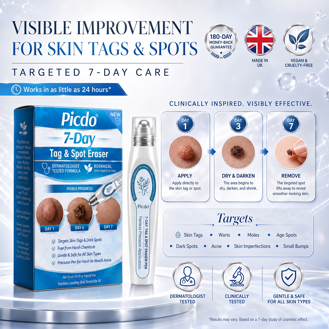 𝐎𝐟𝐟𝐢𝐜𝐢𝐚𝐥 𝐁𝐫𝐚𝐧𝐝 𝐒𝐭𝐨𝐫𝐞 🥇 𝐏i𝐜𝐝o® 7-𝐷𝑎𝑦 𝗧𝐚𝐠 & 𝗦𝗽𝐨𝐭 𝐄𝐫𝒂𝒔𝒆𝒓(Zero Pain, Zero 𝐒𝐜𝐚𝒓𝒔 Rollerball)🌿